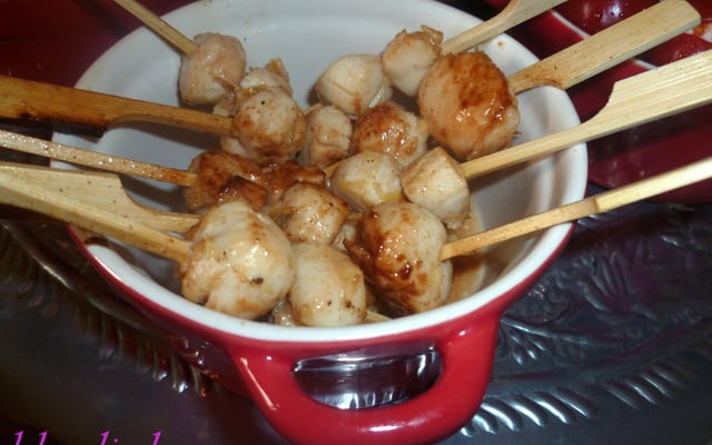 Brochette de saint jaques aux agrumes