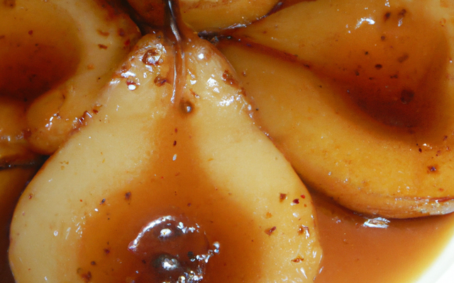 Tendres poires en sauce épicée