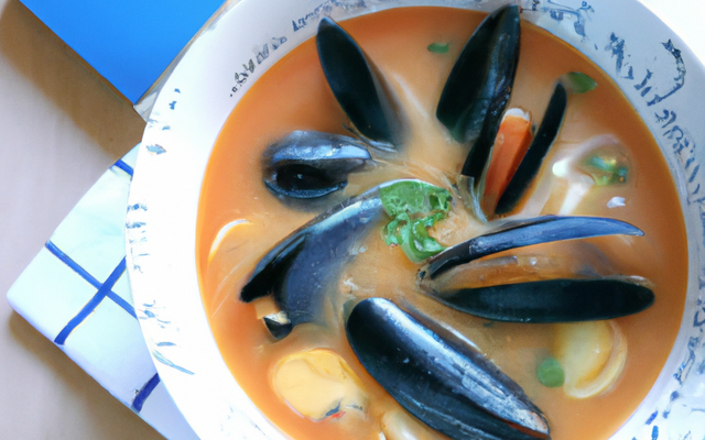 Soupe simple aux moules