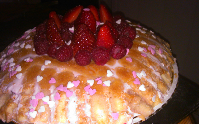 Charlotte aux fraises au sucre vanillé