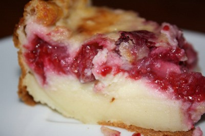 Far aux framboises et aux pommes