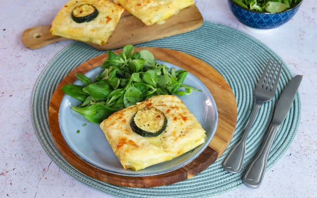 Lasagnes en portefeuilles aux courgettes