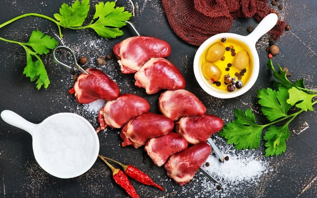 Coeurs de canard à la plancha