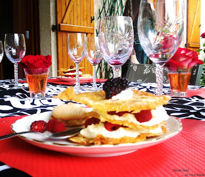 Mille-feuilles de tuiles à l'orange