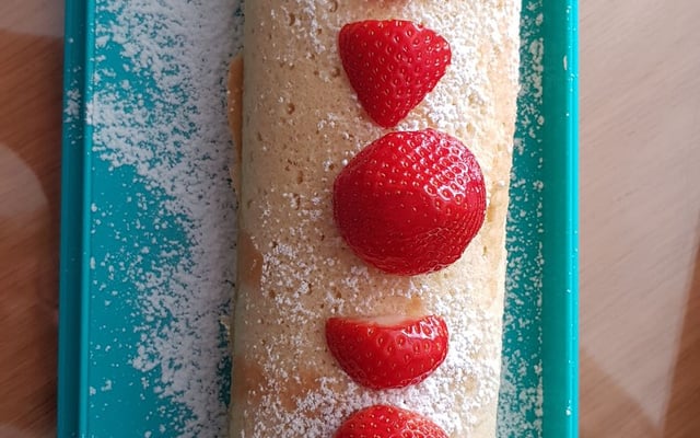 Gâteau roulé à la fraise