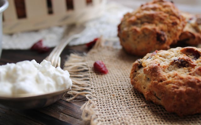Cookies rustiques au cottage cheese et aux cranberries