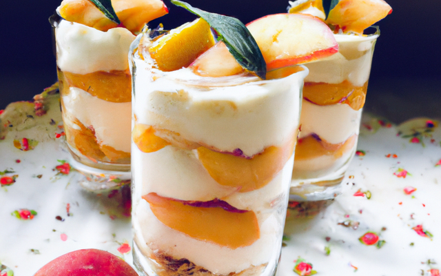 Verrines de charlotte aux pêches