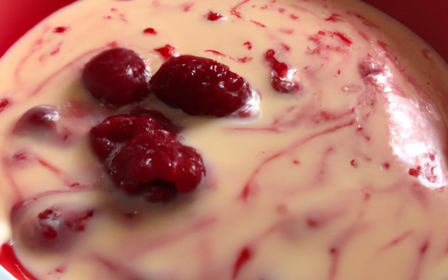 Crème anglaise qui voit rouge