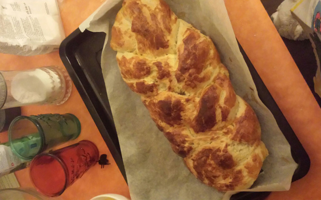 Brioche tressée au sucre