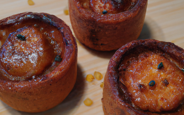 Petits moelleux épicés au cœur fondant de confit d'oignons et de foie gras
