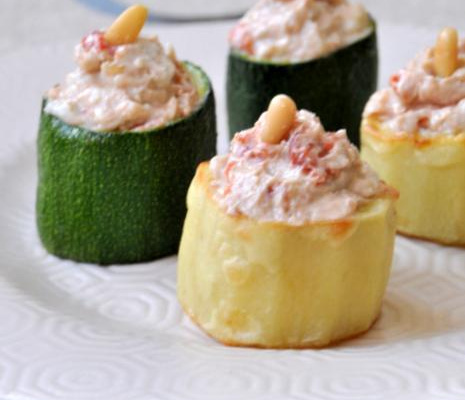 Duo de légumes farcis au Roquefort