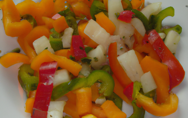 Salade de poivrons bon marché