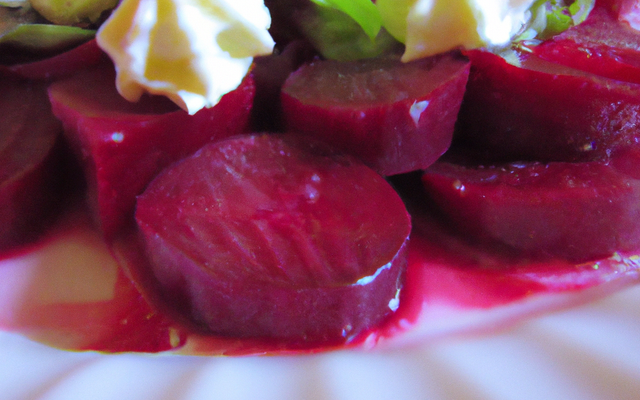 Salade de betterave à la framboise au vinaigre de cidre