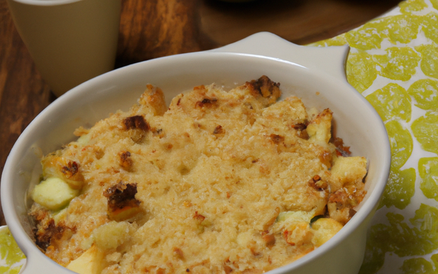 Crumble aux pommes et au Cantal Vieux