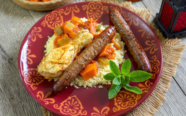 Coucous au poulet et légumes surgelés
