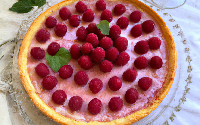 Tarte légère à la mousse de framboises