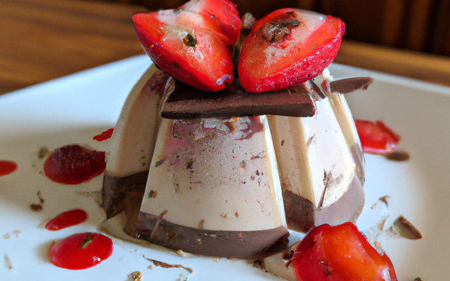 Bavarois aux fraises et chocolat