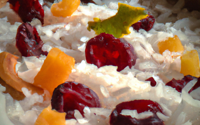 Riz coco et fruits secs