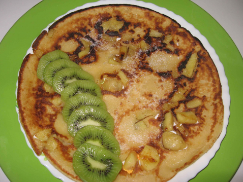 Crêpes aux pommes et amandes