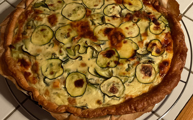 Tarte aux courgettes et au bleu