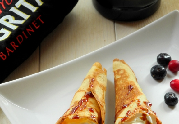 Cornets de crêpes à la chantilly & caramel rhum Negrita - café