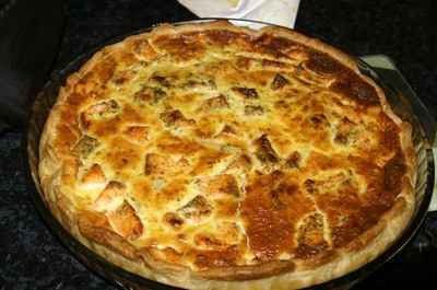 Quiche au saumon et aux pointes d'asperges