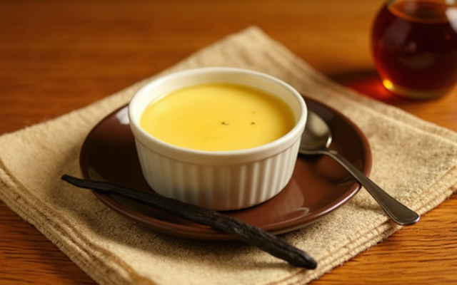 Flan aux œufs à la vanille