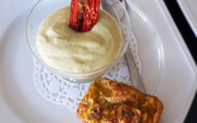 Crème de courgettes au chèvre et au basilic