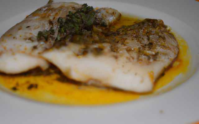 Filet de merlan épicé aux herbes