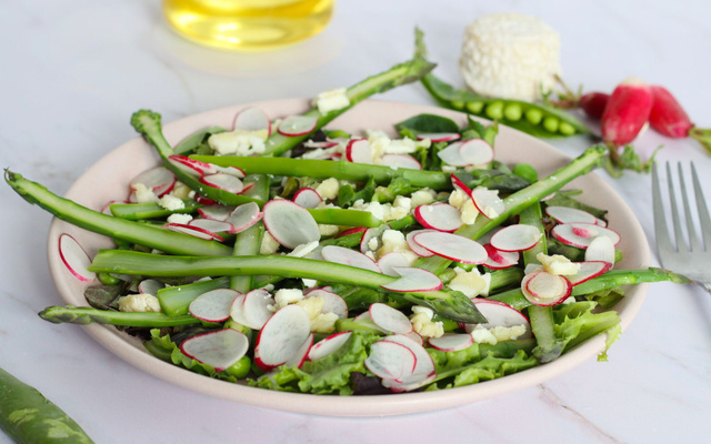 Salade printanière asperges et petits pois