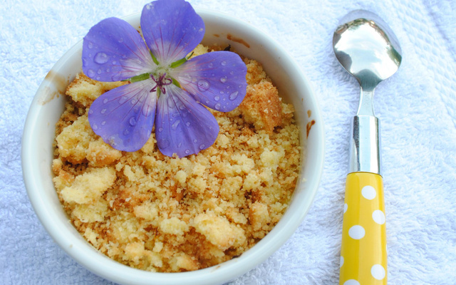 Gratin de fruits frais en croûte de Palets Bretons