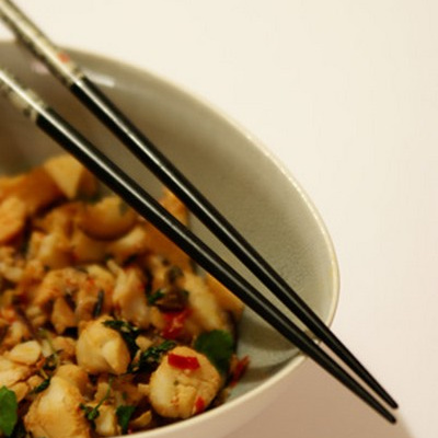 Fraîcheur Thaïe, la salade de dés de lieu jaune glacés