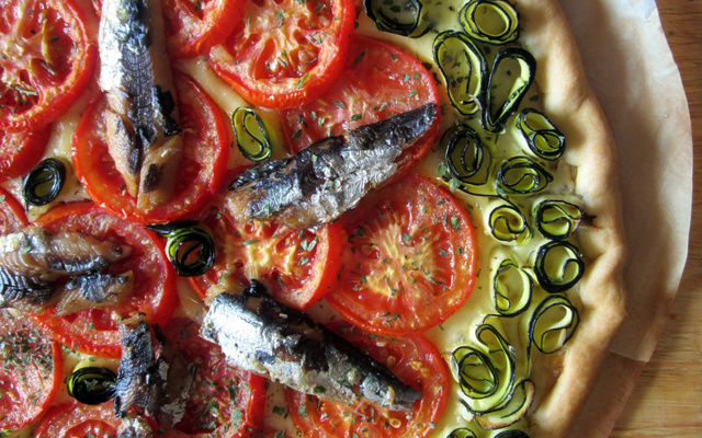 Tarte estivale aux sardines