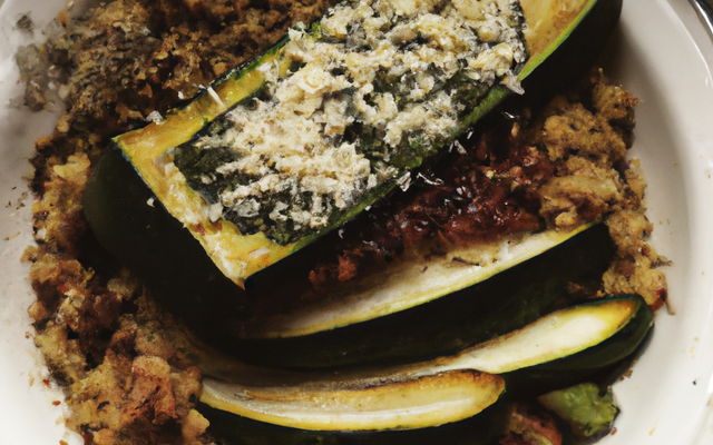 Crumble de courgettes et chèvre