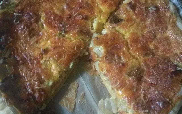 Tarte aux poireaux et au gruyère