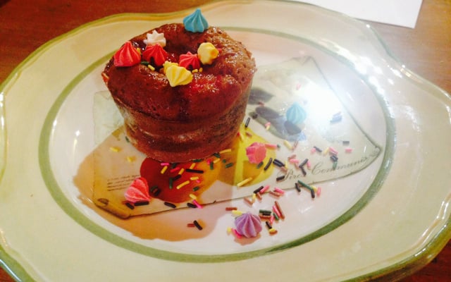 Moelleux Chocolat au Lait au Cœur coulant de Fraise