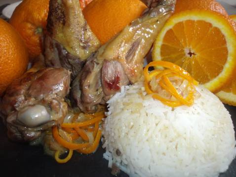 Manchons de canard à l'orange