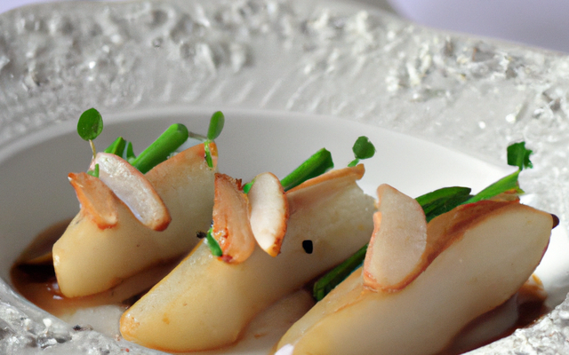 Goujonnettes de grondin rouge au Poiré Domfront, effilochée de poireaux de Créances