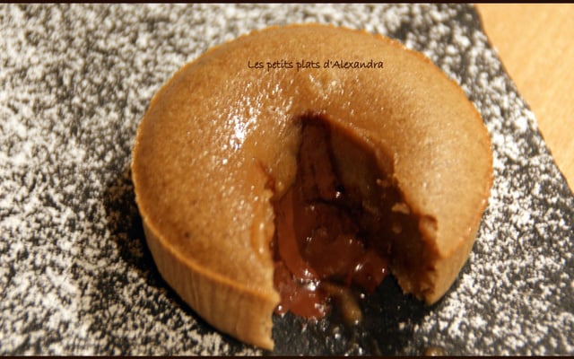 Mi-cuit à la crème de marrons cœur chocolat noir