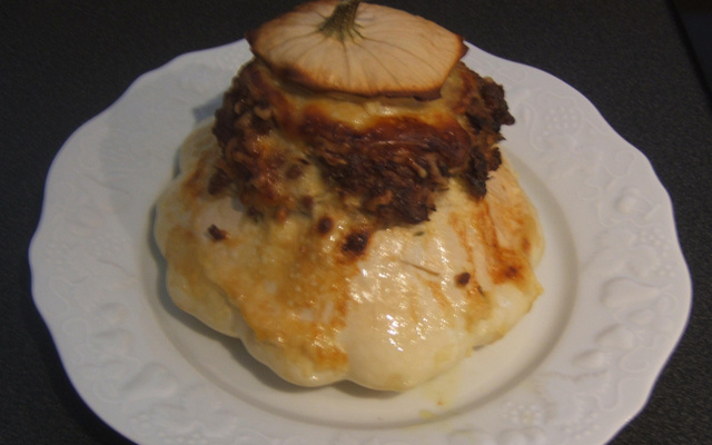 Pâtisson et courgettes farcis à la viande