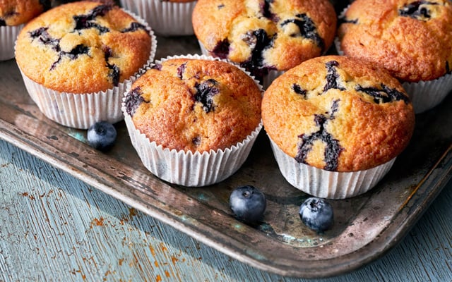 Muffins au cœur de myrtilles