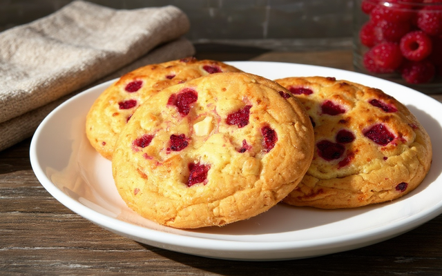 Cookies framboise-chocolat blanc