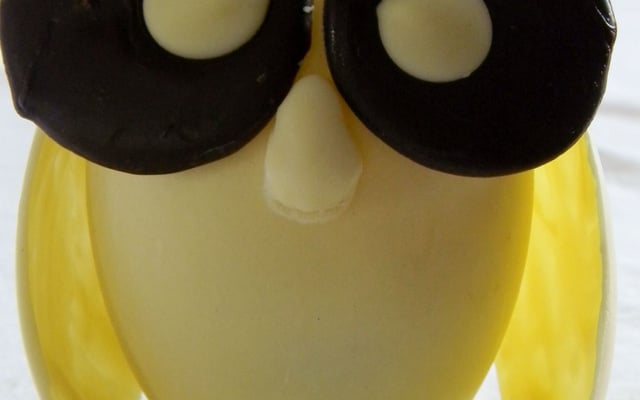 Chouette garnie au chocolat blanc