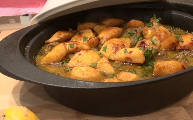 Tajine d'agneau aux coings et au miel