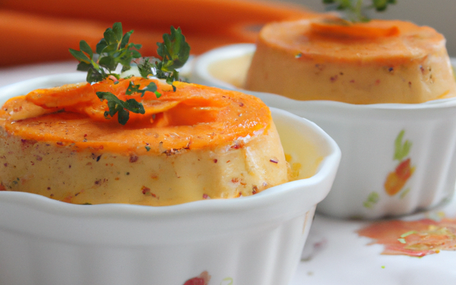 Petits flans de carottes au fromage