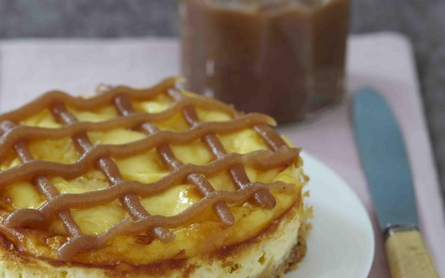 Cheese cake aux sablés des prés et confiture de châtaignes maison