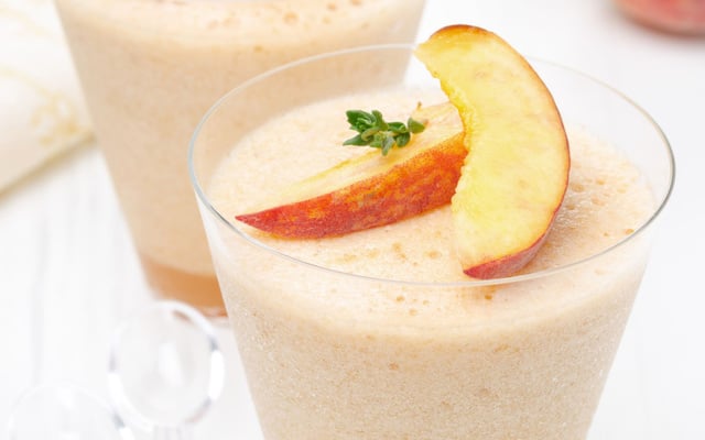 Mousse bavaroise aux pêches