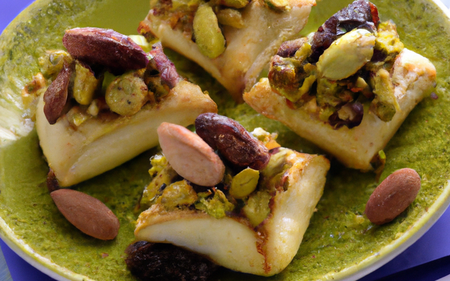 Pannés de chèvres aux amandes et aux pistaches