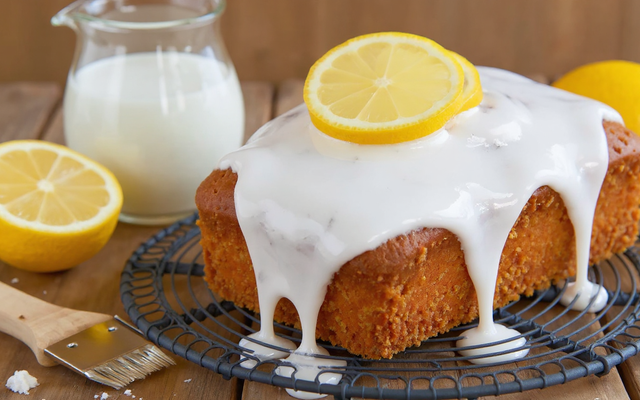 Cake au citron avec glaçage