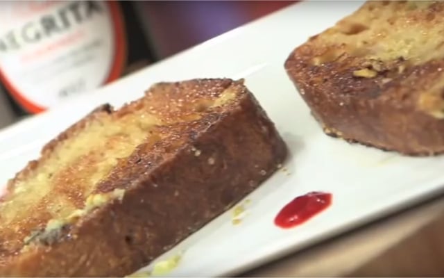 Pain perdu aromatisé au rhum brun